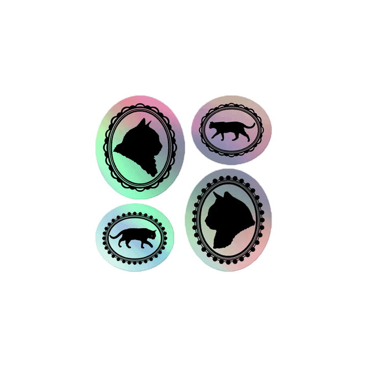 Cat Silhouette Collection Holo Stickers product image (1)