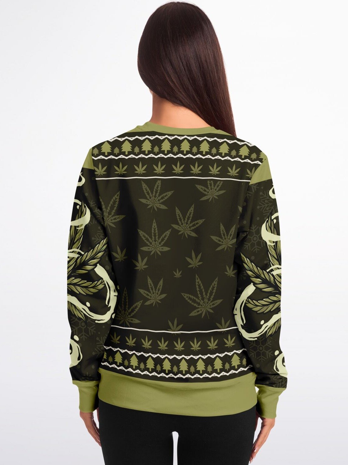 Merrijuana Christmas Sweater | Funny W**d Santa Holiday Sweatshirt | 420 Festive Outfit | Stoner Christmas Winter Outfit product image (6)