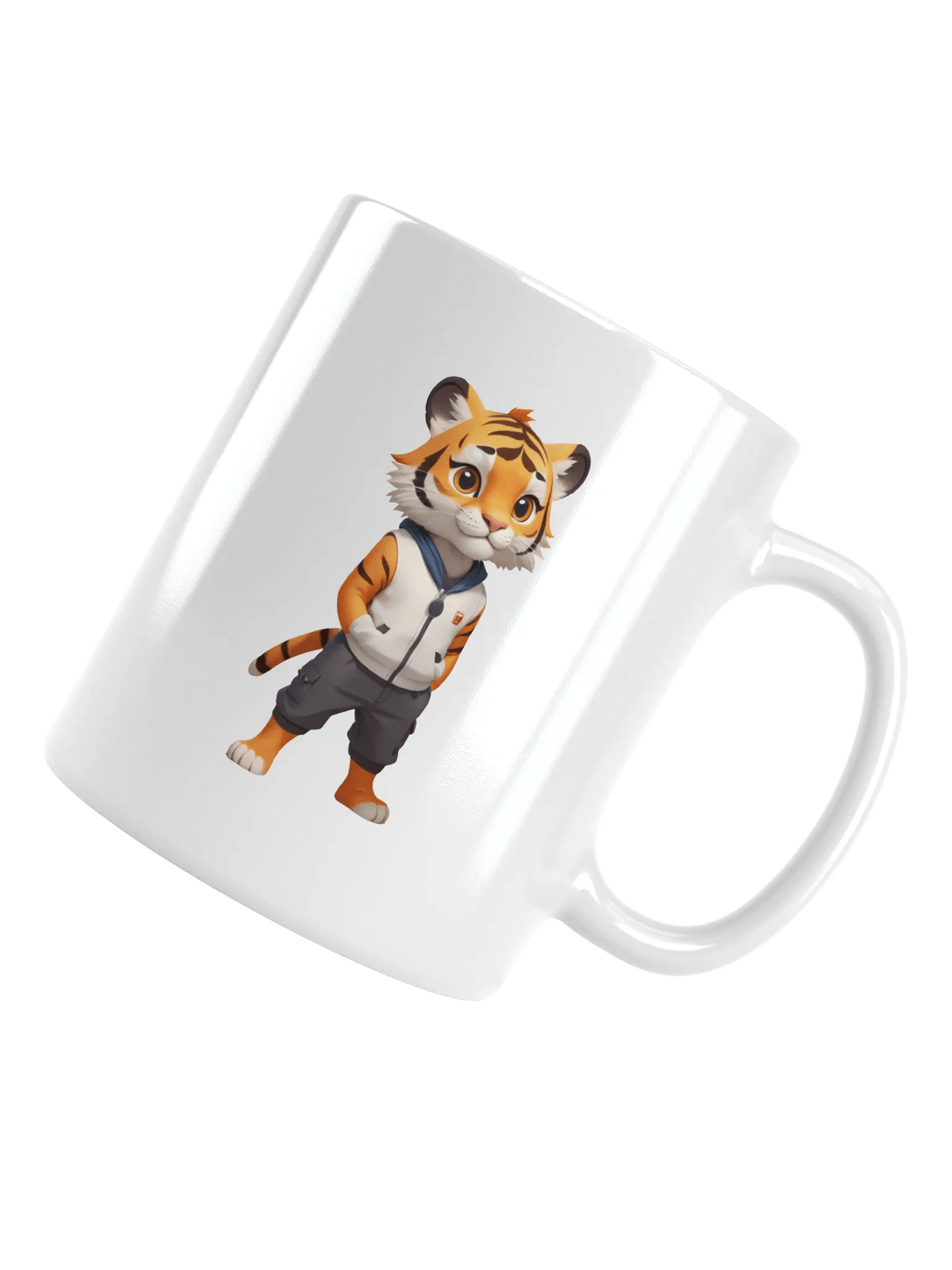 Cute Cartoon Tiger White Mug product image (1)