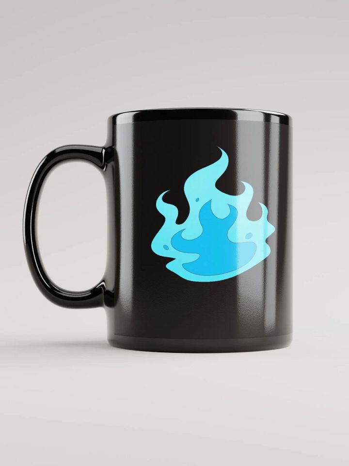 Blue Fire Black Glossy Mug product image (2)