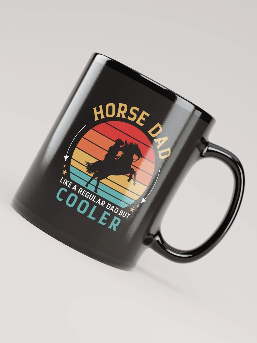 "Horse dad" Black Glossy Mug product image (2)