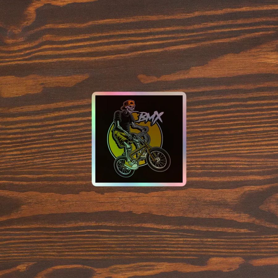 Skeleton BMX Holographic Sticker Sheet product image (5)