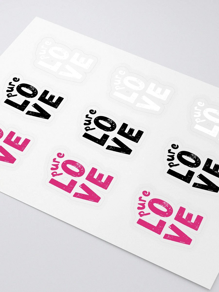 Pure Love multicolor with transparent Background Sticker Sheet product image (3)