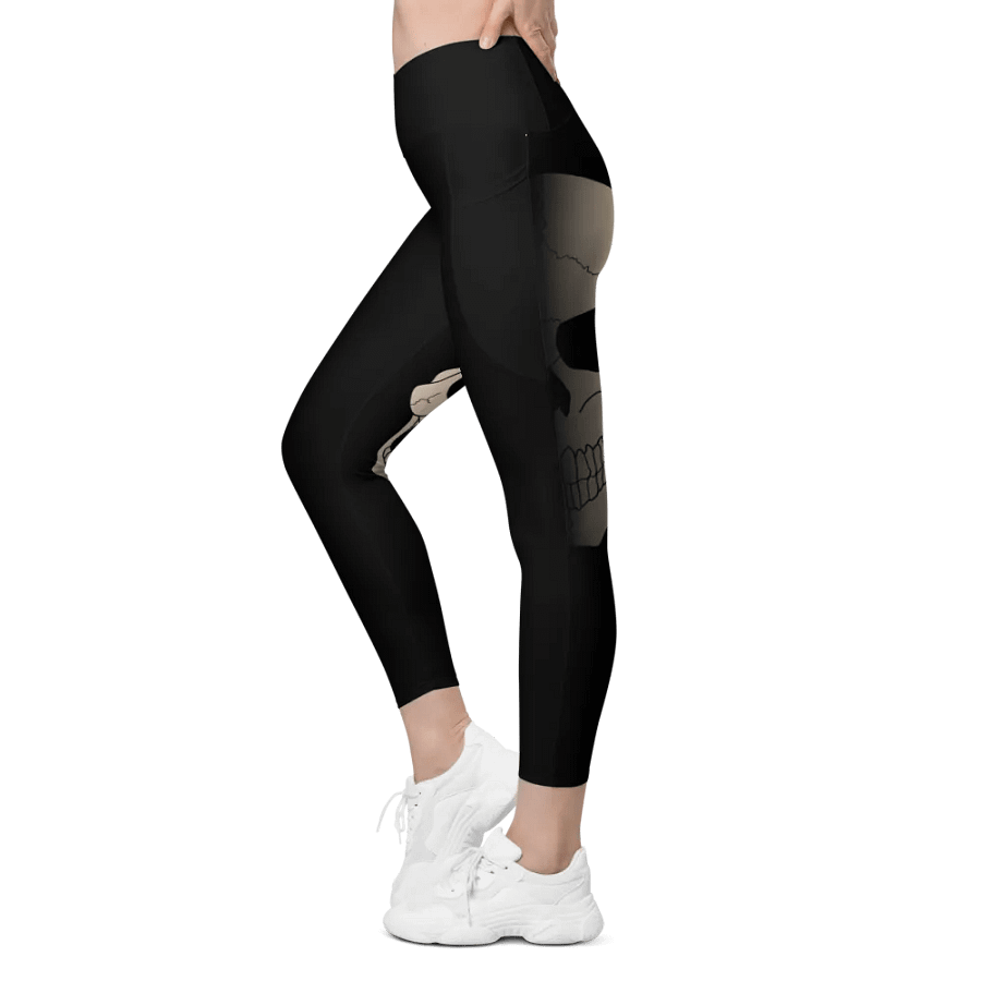 Faded skull crossover leggings with pockets product image (5)