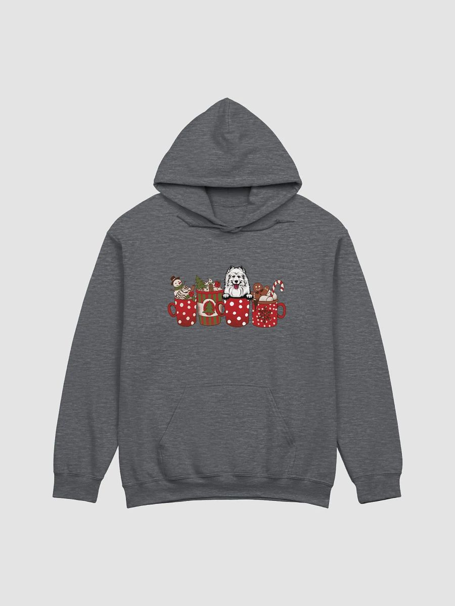 Cute Samoyed in a Christmas Cup Hooded Sweatshirt | Funny Christmas Pup in a Cup product image (4)