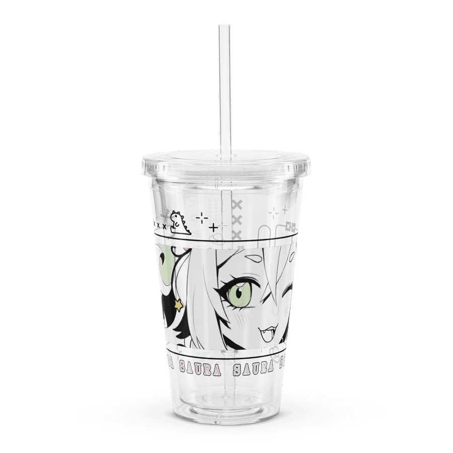 *WINK* Double Wall Clear Plastic Tumbler product image (1)