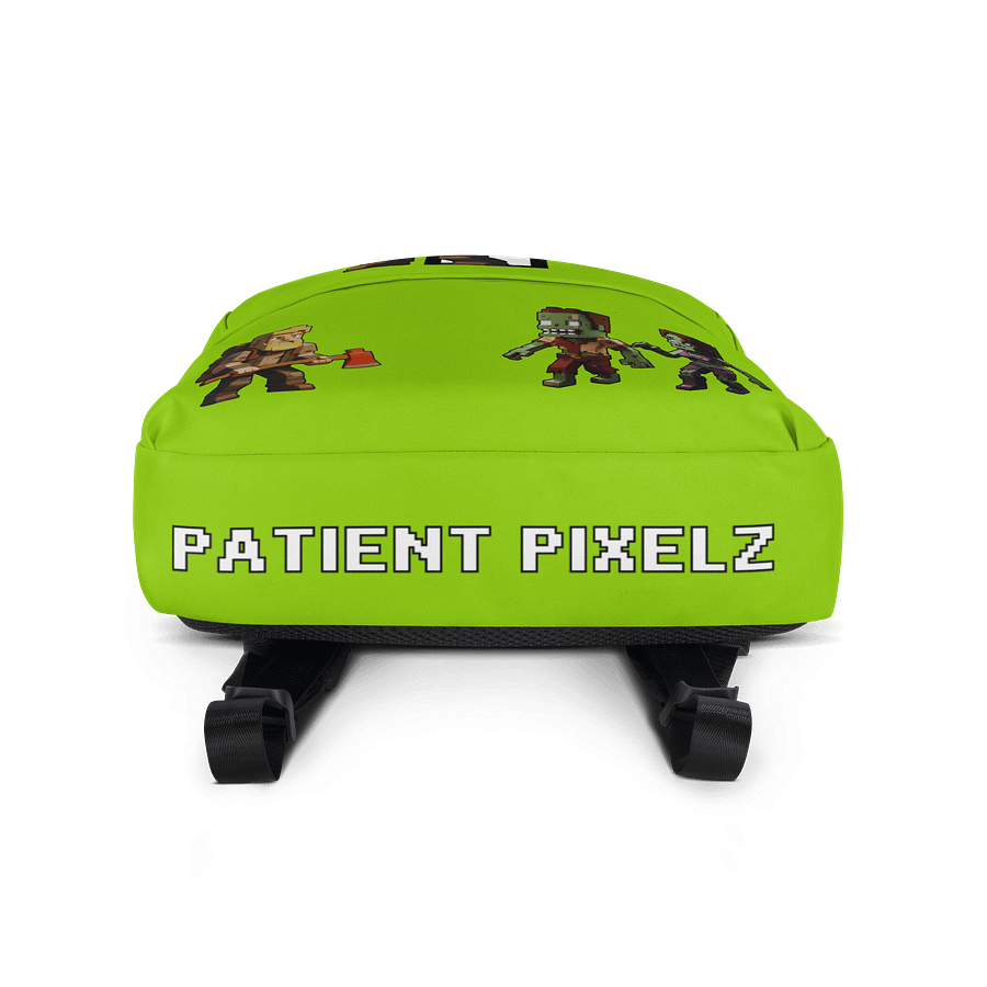 Patient PixelZ All-Over Print Backpack (Neon Green) product image (4)