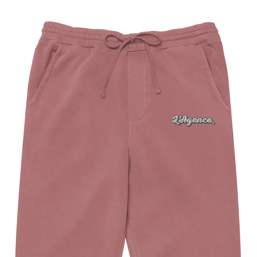 L'AGENCE EMBROIDERED SWEATPANTS MAROON product image (1)