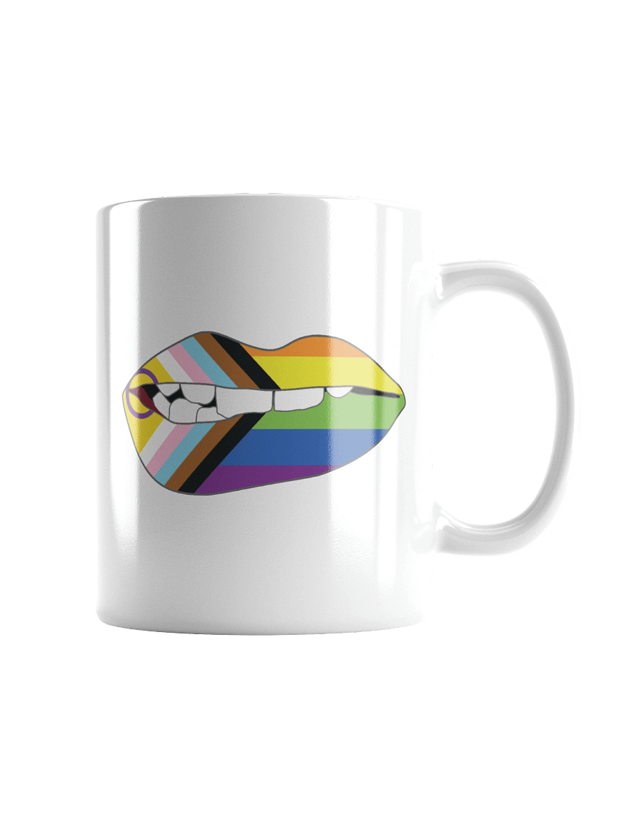 Rainbow Pride Flag Biting Lips Mug product image (1)