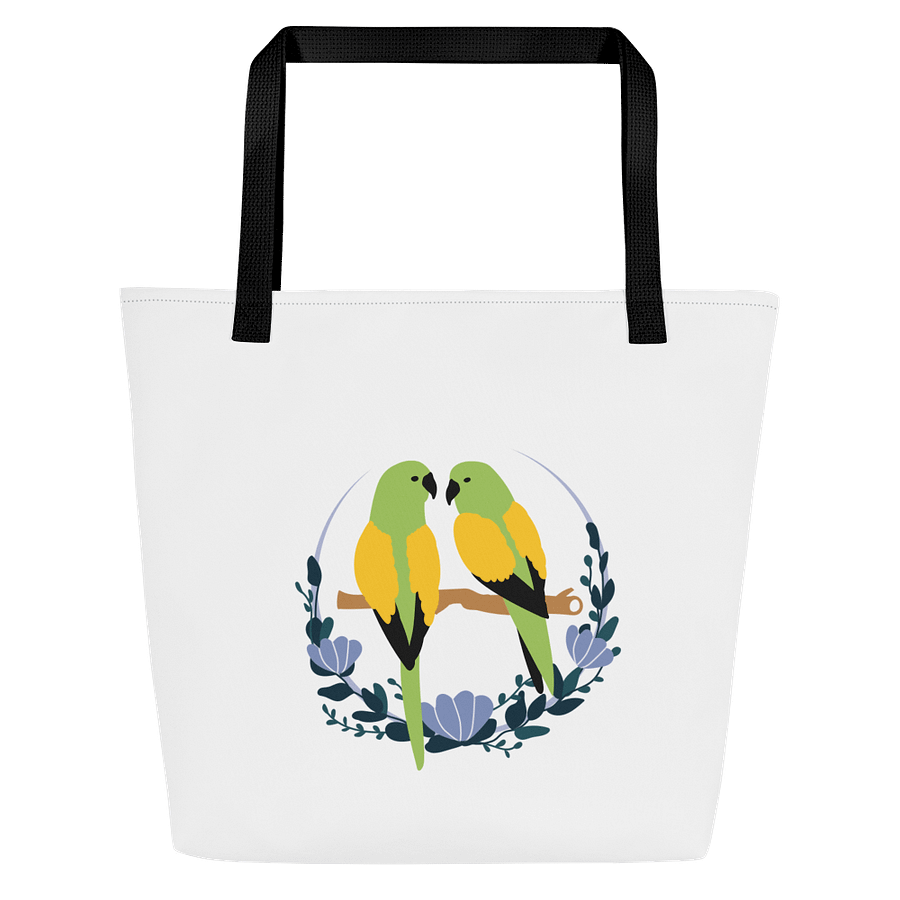 Floral Parrot Paradise Large Tote Bag product image (2)