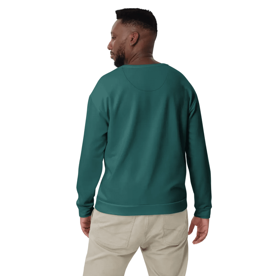 Plain Teal Green Soft Summer Unisex Recycled Polyester Heavyweight Premium Sweatshirt by Treasure Pie product image (12)