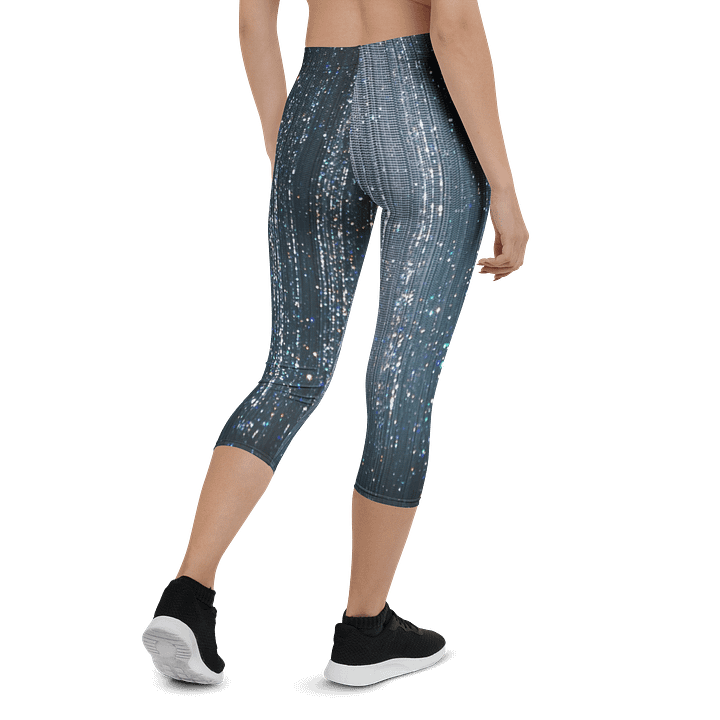 Sparkling Sequin Effect Print Capri Leggings product image (2)