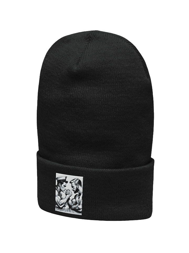 Up Close and Personal: Sailors – Tom of Finland Tribute Gay Pride Graphic Design Beanie Hat product image (2)