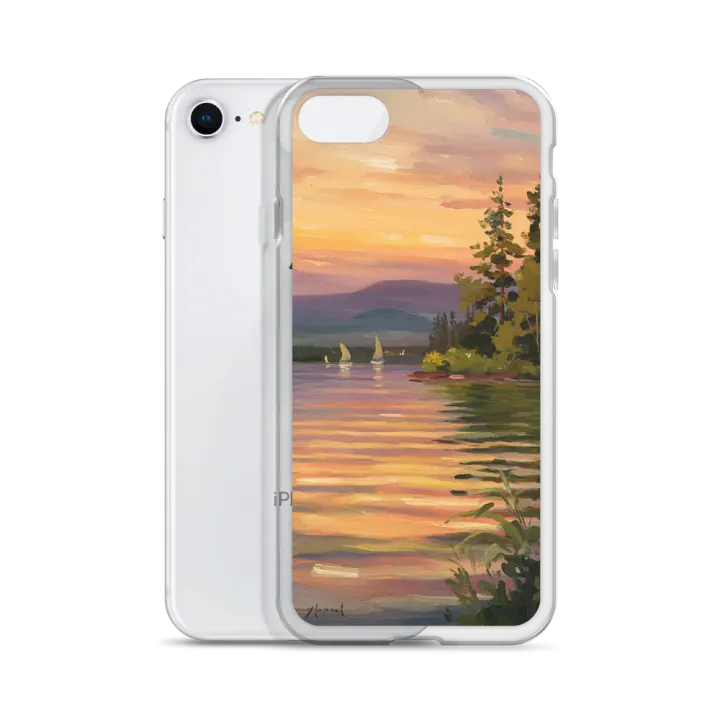 Sunset Lake Sailing, Clear Case for iPhone® product image (2)