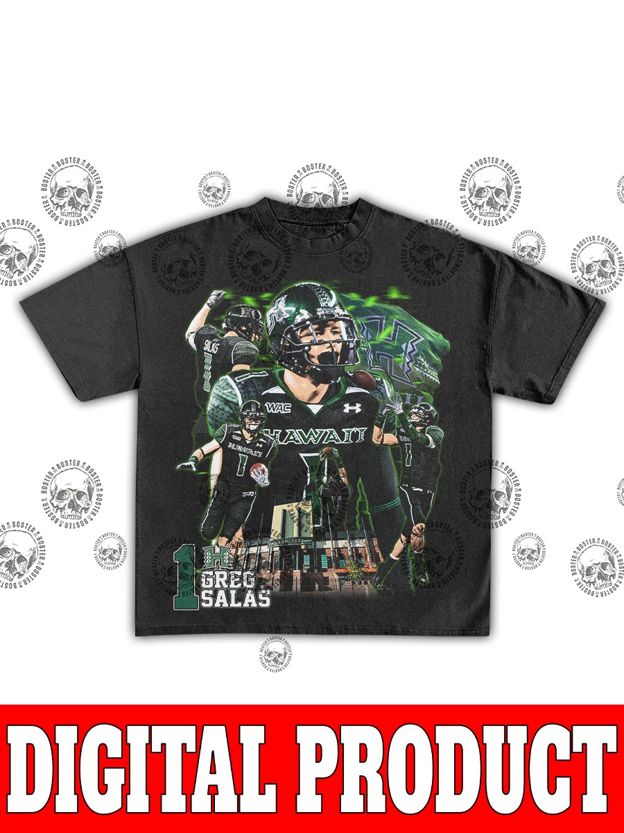 Greg Salas Hawaii Rainbow Warriors College Football Vintage Bootleg Graphic product image (1)
