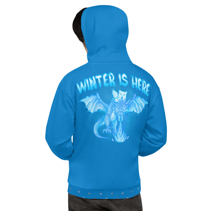 Blue Winter is Here Hoodie - back product image (1)