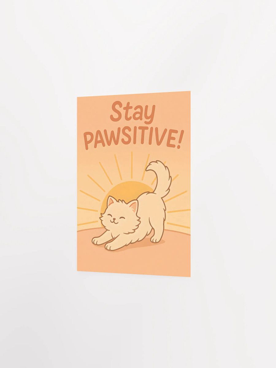 Pawsitive Cute Cat Motivational Poster product image (12)