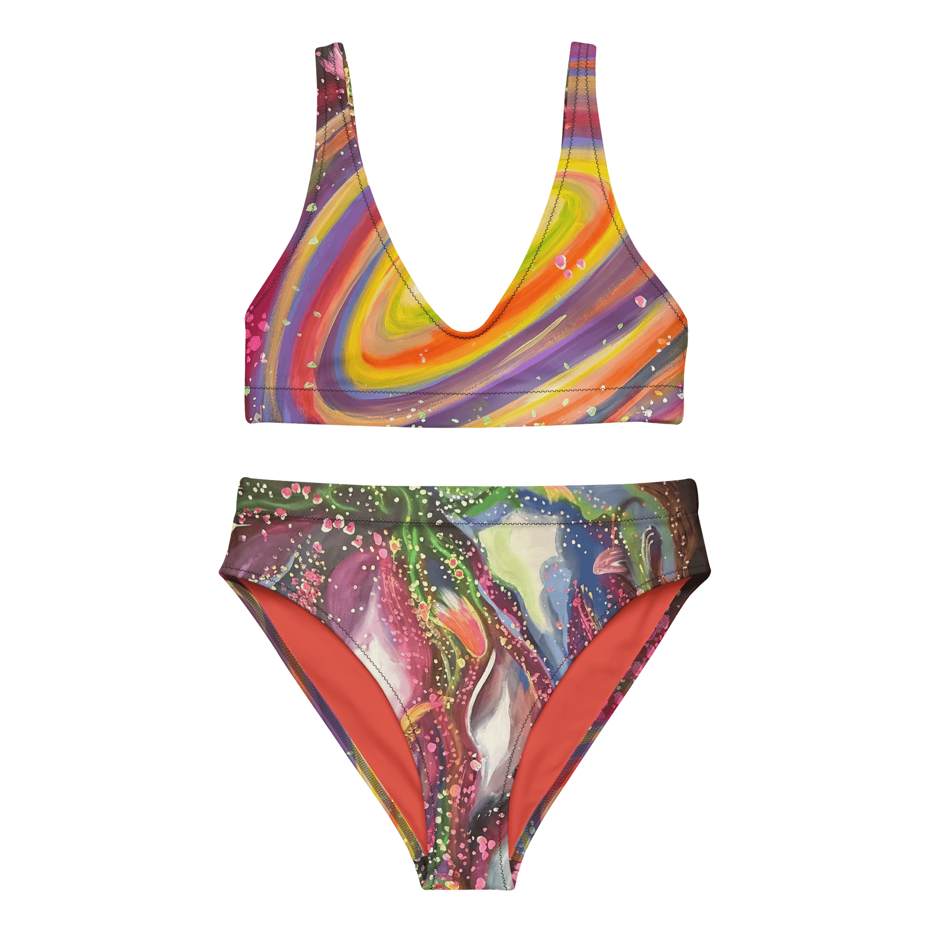 Red Galaxy Bikini (High Waist) product image (1)