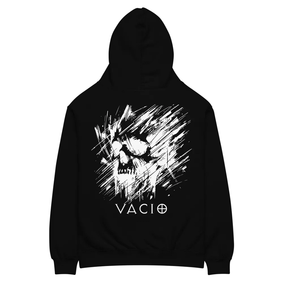 VACIO Abstract Scratch Skull Premium Relaxed Fit Hoodie product image (8)