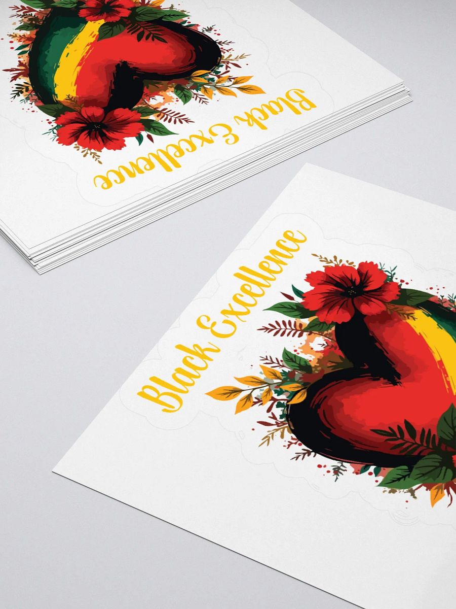 Black Excellence Lives Here Kiss Cut Stickers product image (10)