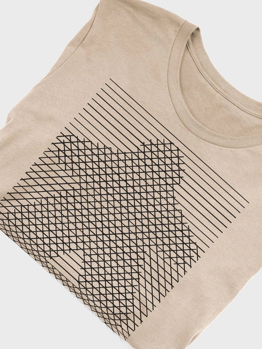 Meeple Lines Cross-hatch T-shirt for Board Gamers - Tan product image (3)