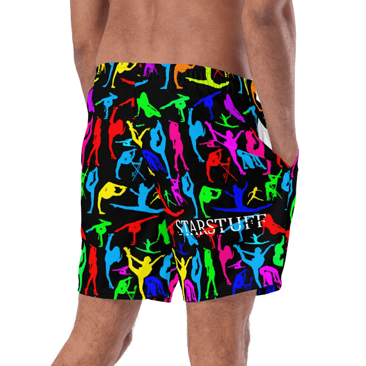 Black Bright Flexible StarStuff Swim Trunks product image (2)
