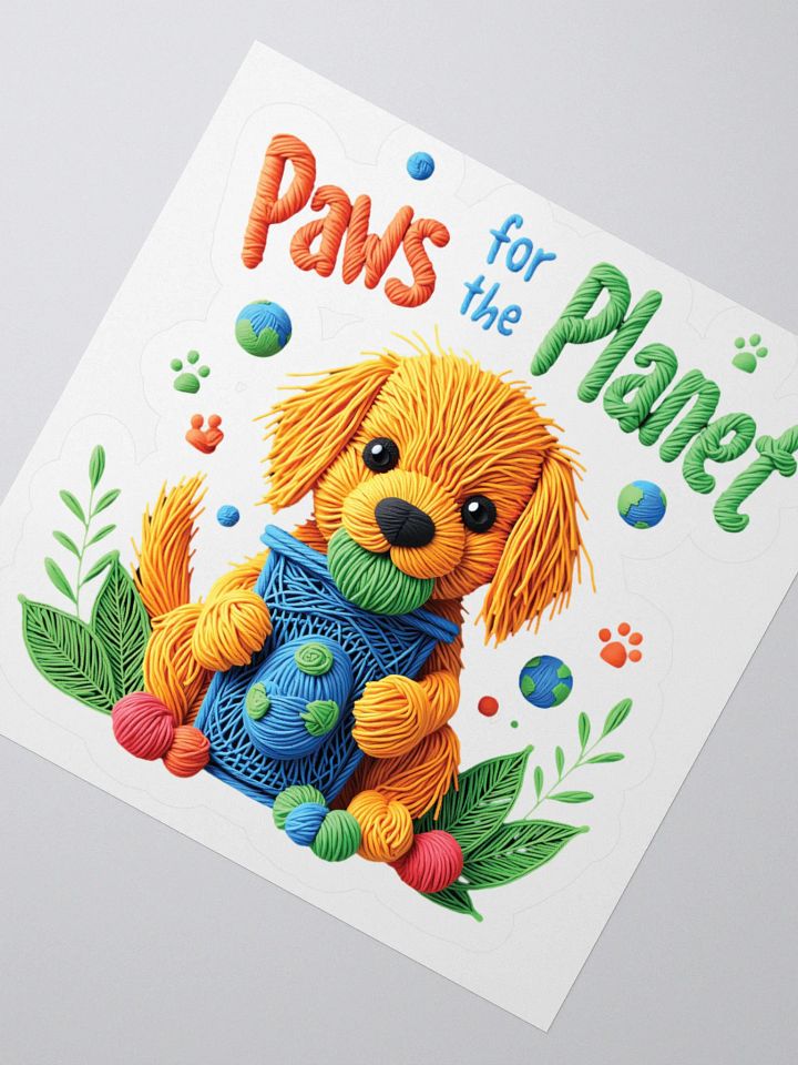Paws for the Planet - Cute Eco-Friendly Dog Earth Day Kiss Cut Stickers product image (6)