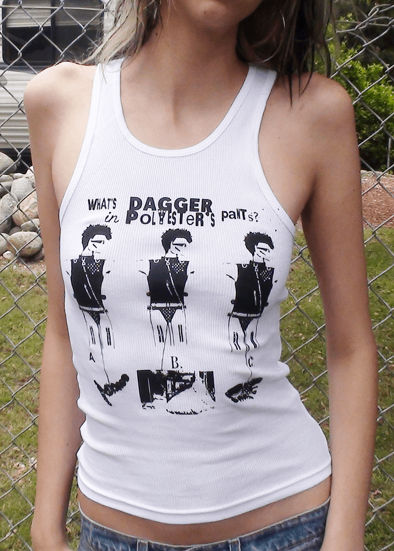 "What's in Dagger Polyester's Pants" Rib Tank