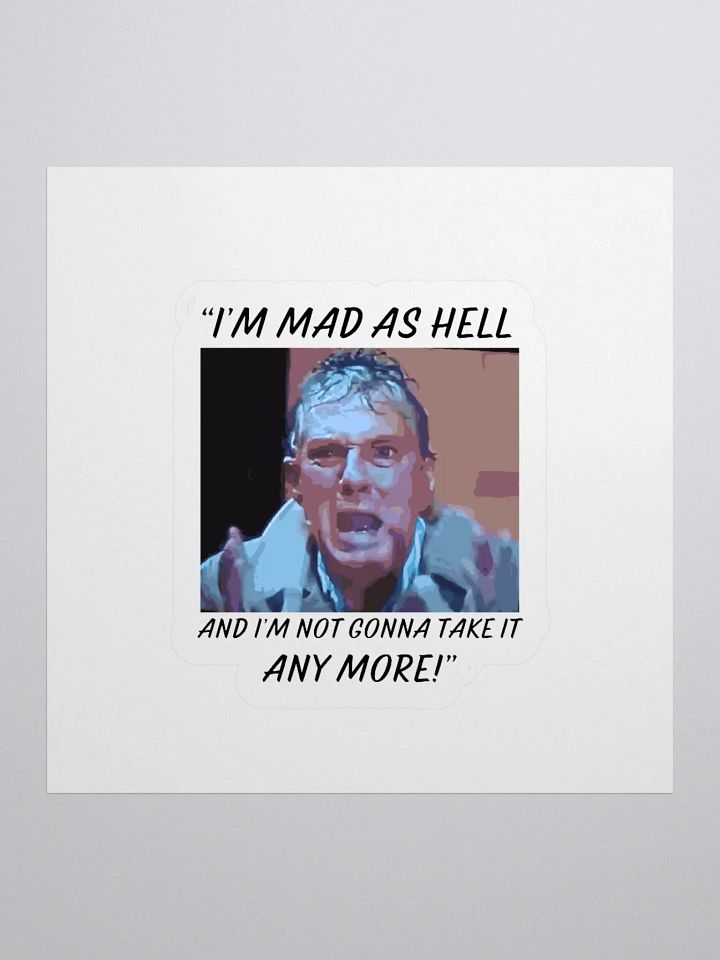 MAD AS HELL STICKER product image (1)