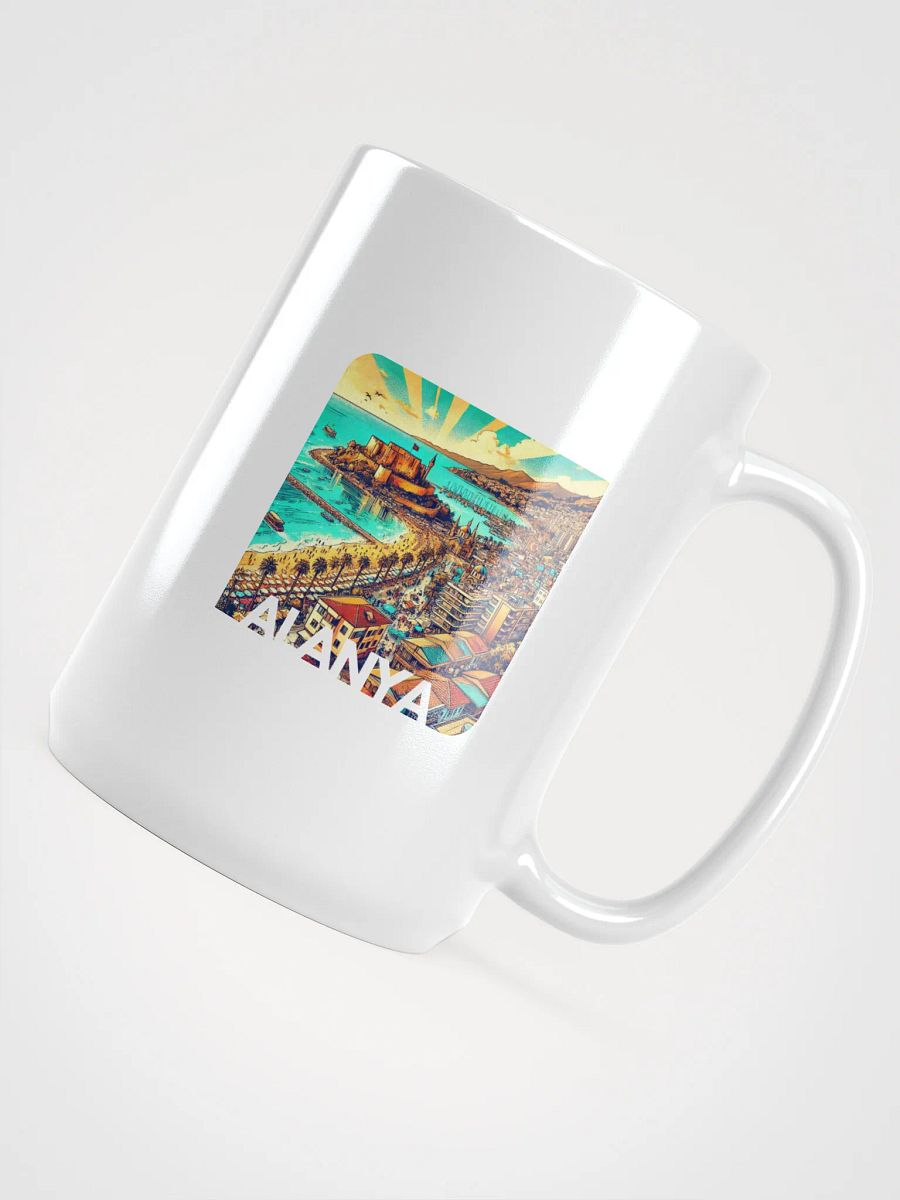 White Glossy Mug | AI Design ALANYA city product image (4)