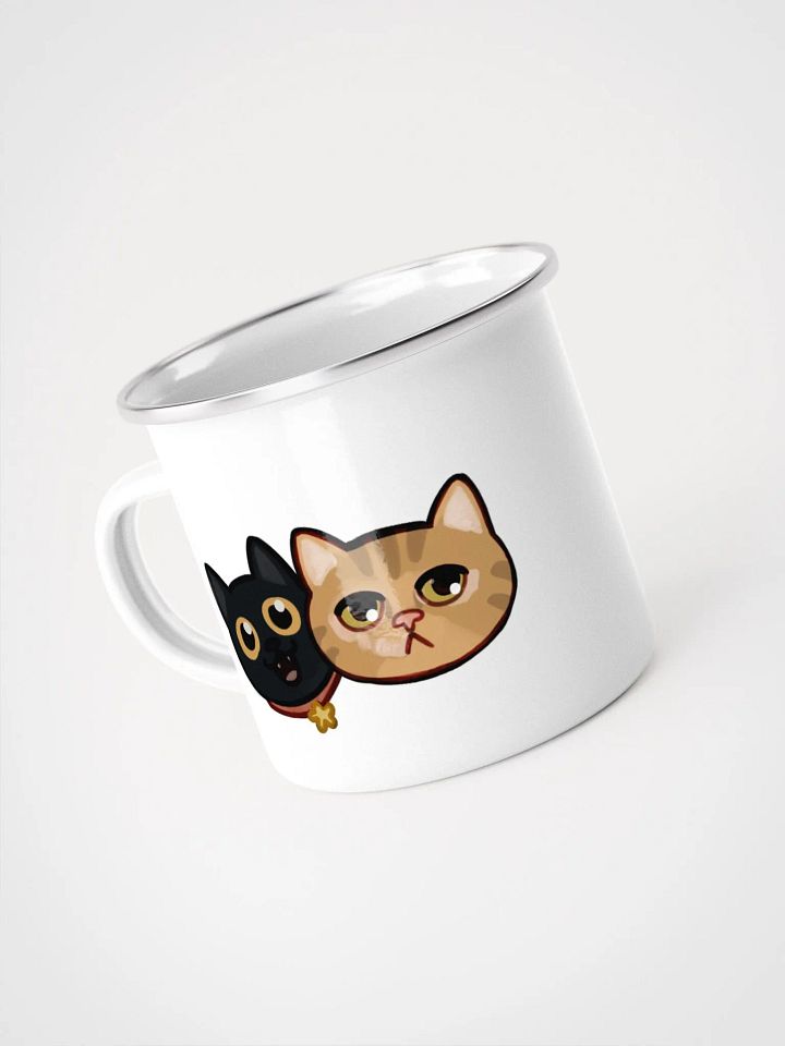 Straw Cat & Tao Purrfect Duo Enamel Mug product image (1)