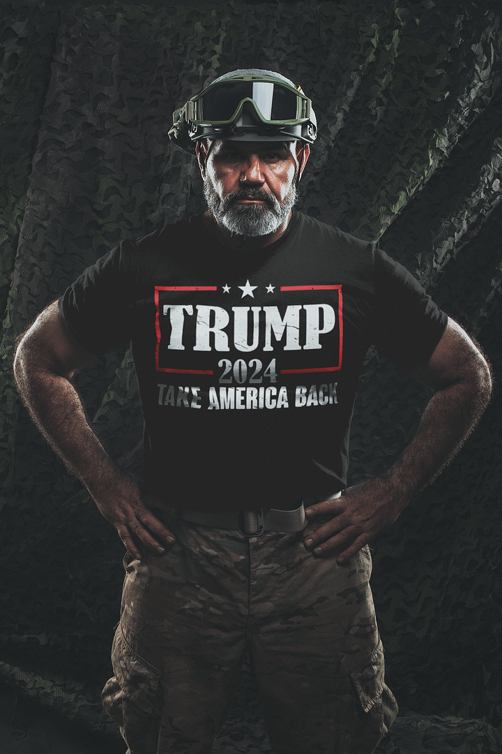 TRUMP 2024 TAKE AMERICA BACK PATRIOTIC UNISEX T SHIRT product image (1)