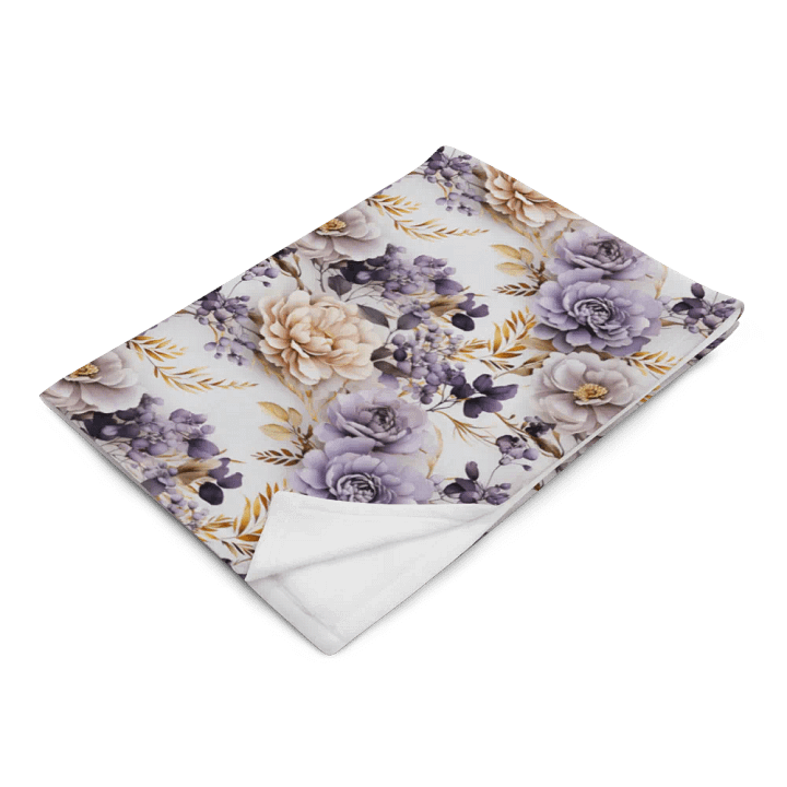 Purple And Gold Roses Blanket product image (2)
