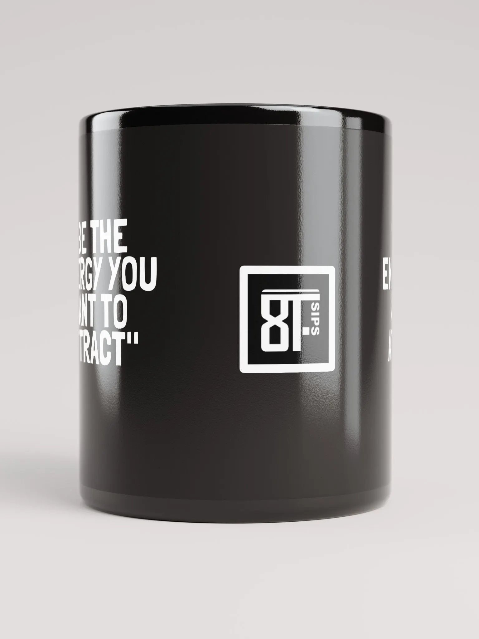 8T Sips Positive Vibes Black Glossy Mug product image (5)
