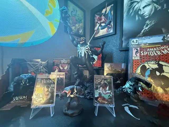 Better to have them on display than in boxes in the closet, am I right?” Spent the last year putting this whole setup together — every shelf, every piece, every light. Now it’s less a room and more a Nerd Museum. 💥 #CollectorLife #NerdRoom #GameRoomGoals #ComicCollecting #PopCultureVault