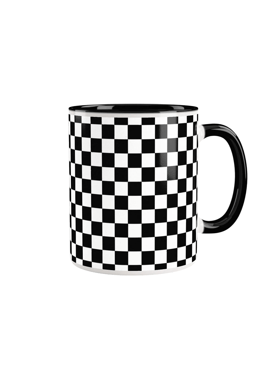 Checkered! Black and White Checkers Mug product image (5)