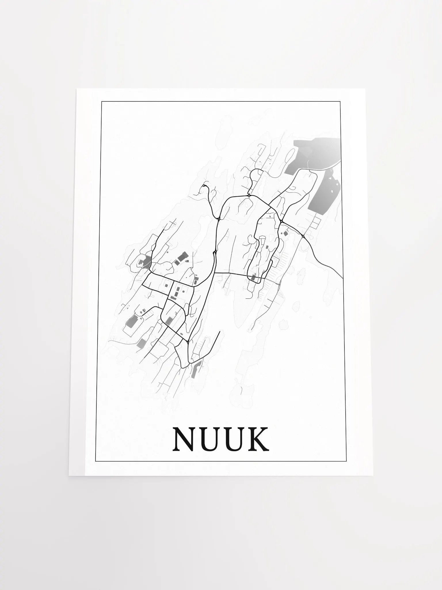 Nuuk, Greenland, city map print product image (16)