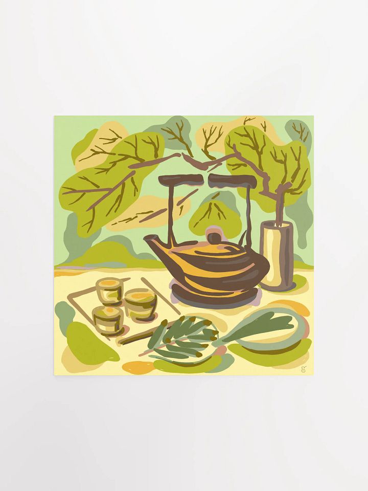 Vibrant Tea Time Illustration Poster - Coffee Shop No. 2 product image (1)