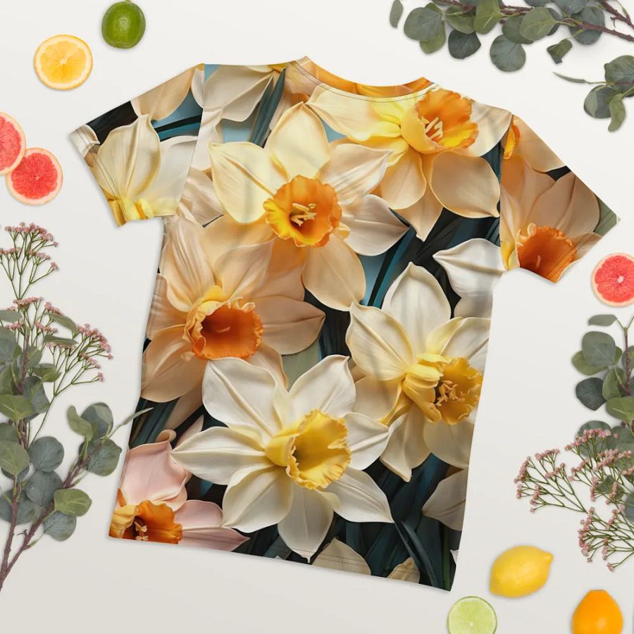 Dazzling Daffodils: Floral Fusion Tees product image (5)