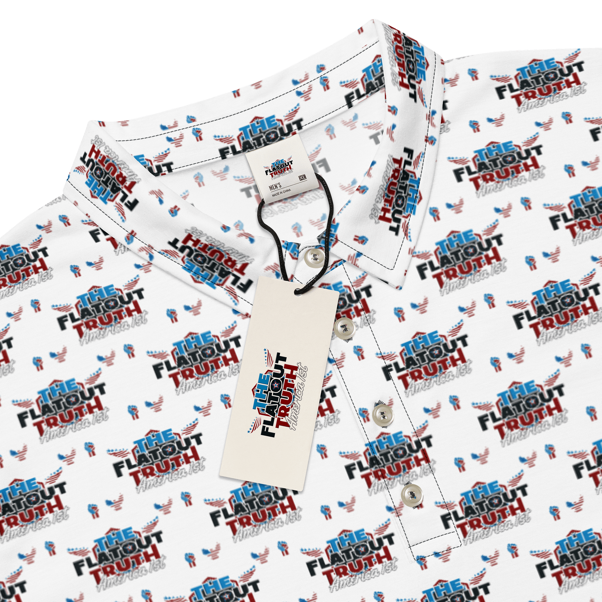TFOT SlimFit America 1st White Polo Shirt product image (7)