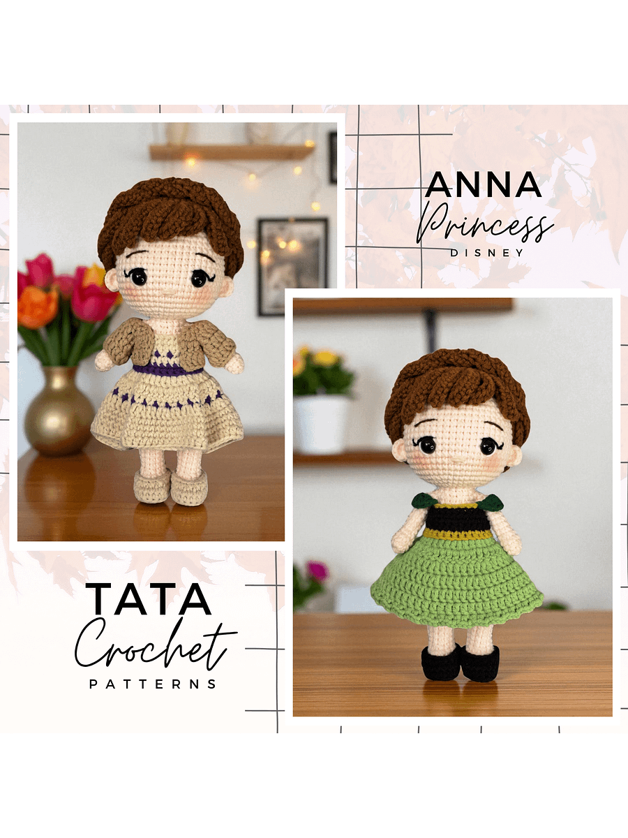 PDF -♡- Doll Dress Up & Transformation -♡- Anna Princess Amigurumi Crochet Pattern product image (1)