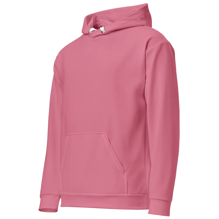 Plain Dusty Pink Light Summer Unisex Recycled Polyester Heavyweight Premium Hoodie by Treasure Pie product image (12)