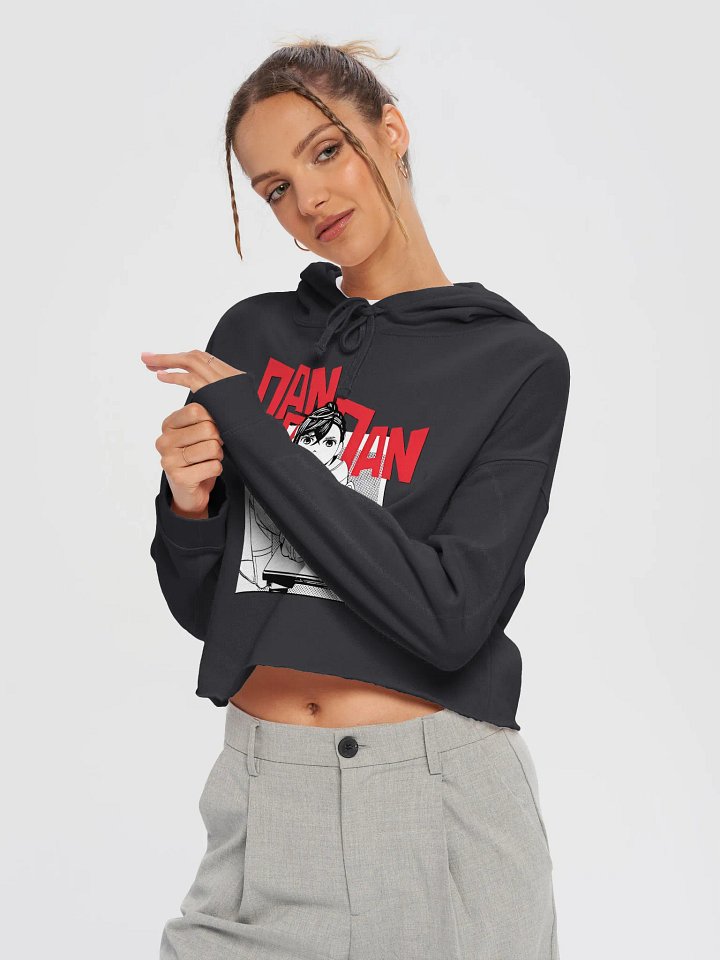 XBOYI x DanDaDan | Hoodie Crop Momo x OKARUN — Amor Paranormal product image (1)