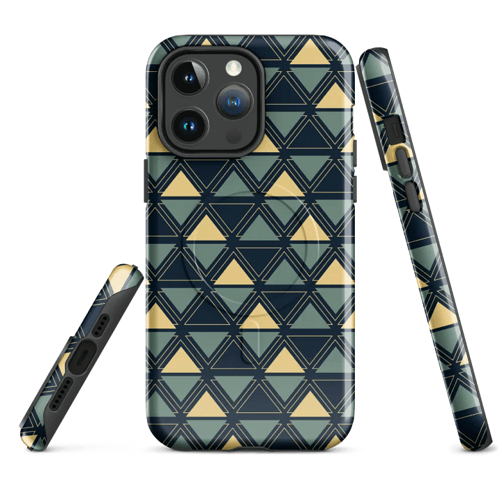 Triangulated Night Geometric Magsafe Tough Case for iPhone product image (1)