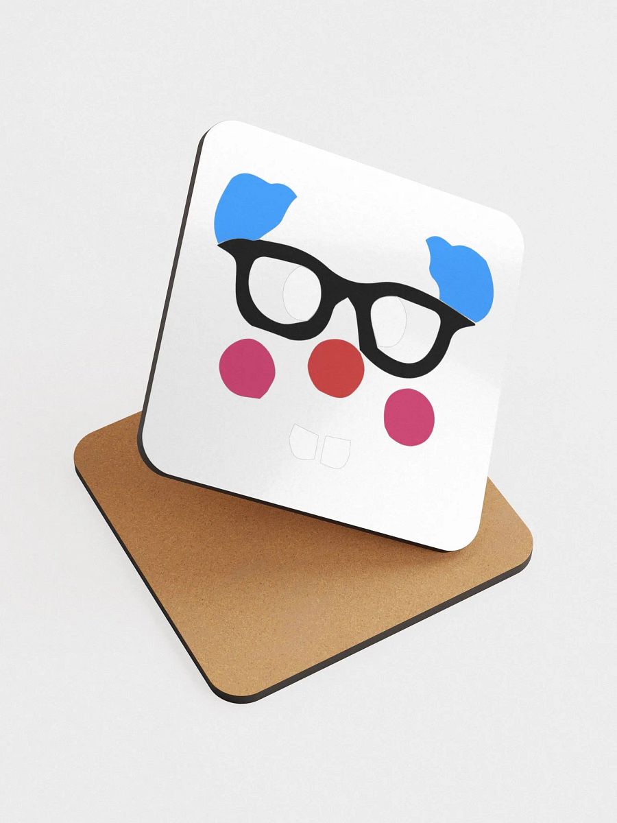 Nerd Clown Glossed Cork Coasters product image (3)
