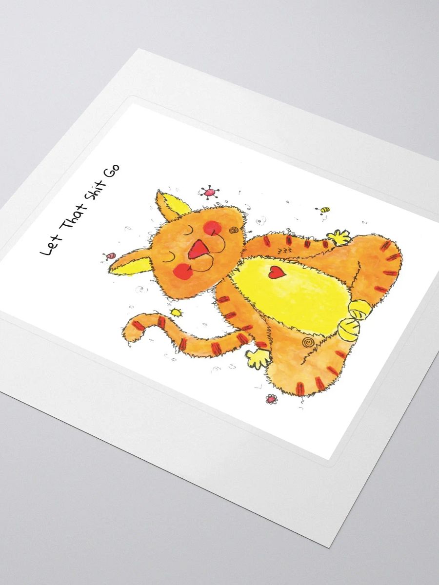Ging Ging Meditating Cat Sticker product image (3)