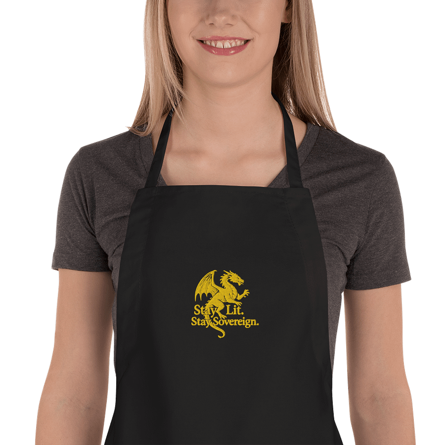 👑 Gold Dragon Apron – “Stay Lit. Stay Sovereign.” product image (1)