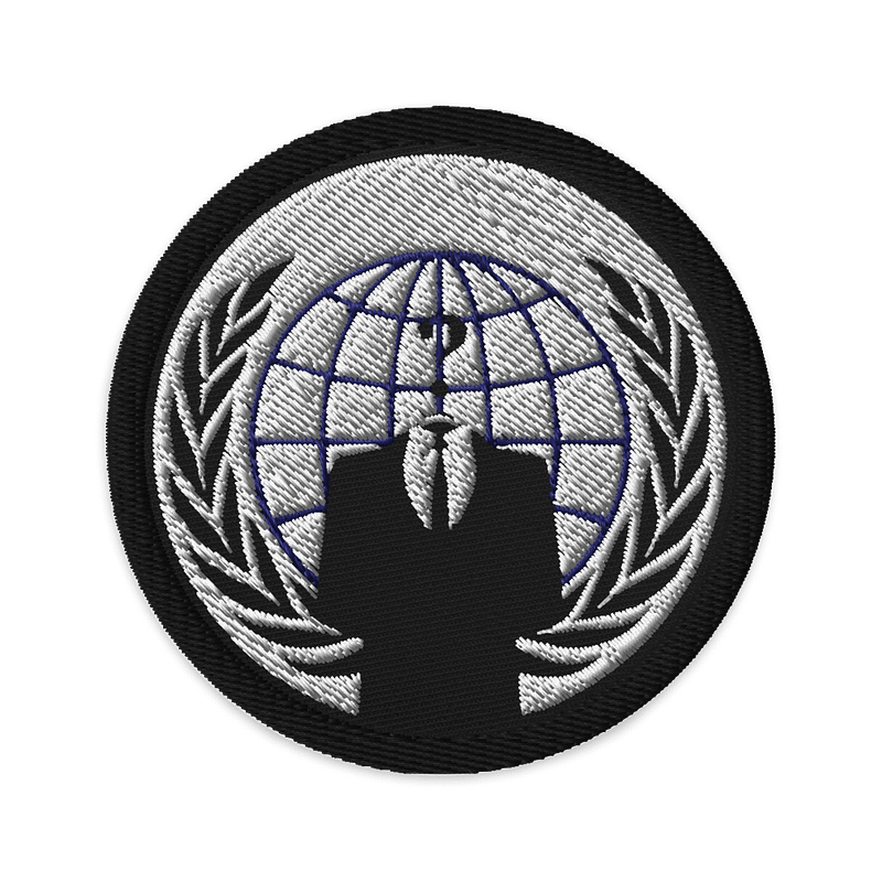 Anonymous Patch Black White & Blue
