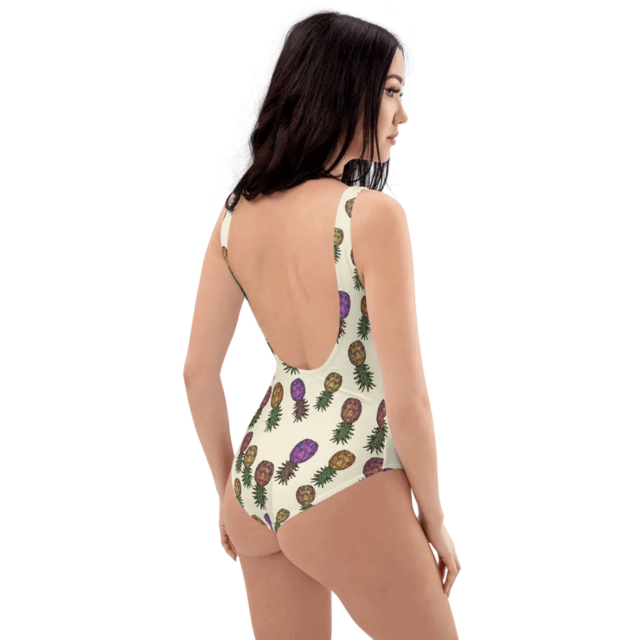 Upside-down Pineapple Swinger Pineapples Print Color Mix one-piece swimsuit product image (10)