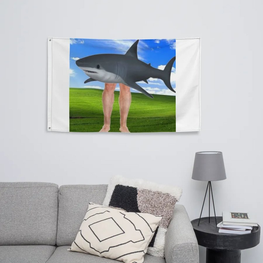 Shark Religion Funny Flag product image (8)
